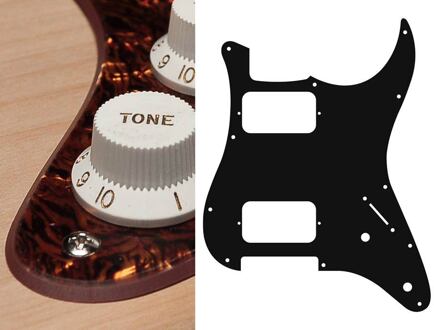 Boston ST-232-TBP slagplaat slagplaat, Stallion, 2 ply, tortoise brown pearl, HH, 2 pot holes, 3-5 switch