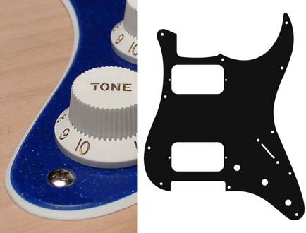 Boston ST-233-SBU slagplaat slagplaat, Stallion, 2 ply, sparkling blue, HH, 3 pot holes, 3-5 switch