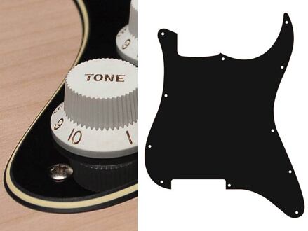 Boston ST-300-BC slagplaat slagplaat, Stallion, 3 ply, black and cream, geen gaten (alleen schroefgaten)