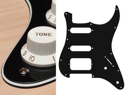 Boston ST-322-B slagplaat slagplaat, Stallion, 3 ply, black, SSH, 2 pot holes, 3-5 switch