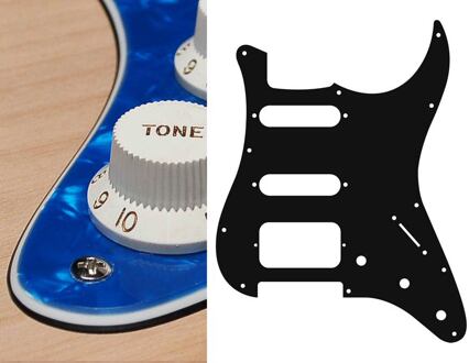 Boston ST-323-PBU slagplaat slagplaat, Stallion, 3 ply, pearlblue, SSH, 3 pot holes, 3-5 switch