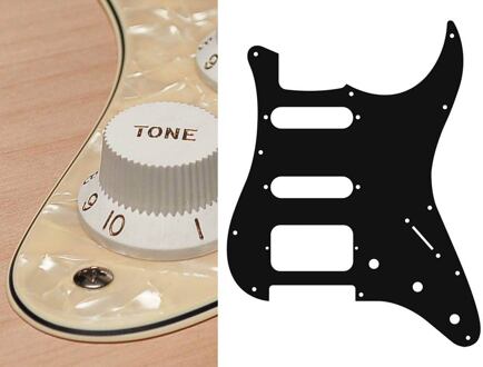 Boston ST-323-PC slagplaat slagplaat, Stallion, 3 ply, pearlcream, SSH, 3 pot holes, 3-5 switch