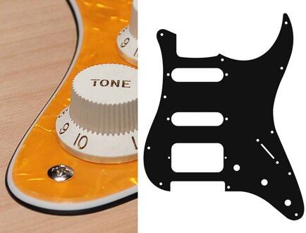 Boston ST-323-PY slagplaat slagplaat, Stallion, 3 ply, pearlyellow, SSH, 3 pot holes, 3-5 switch