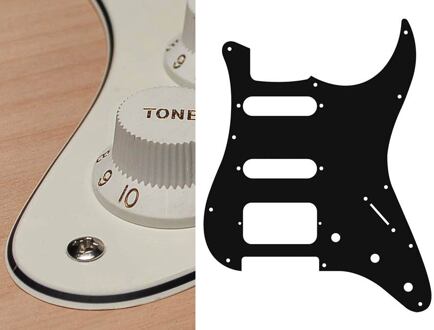 Boston ST-323-VW slagplaat slagplaat, Stallion, 3 ply, vintage white, SSH, 3 pot holes, 3-5 switch