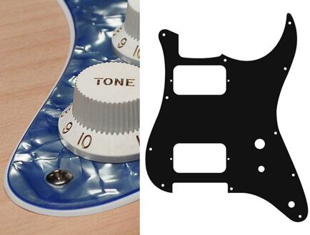 Boston ST-331-PV slagplaat slagplaat, Stallion, 3 ply, pearlviolet, HH, 2 pot holes, toggle switch