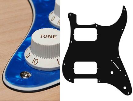 Boston ST-332-PBU slagplaat slagplaat, Stallion, 3 ply, pearlblue, HH, 2 pot holes, 3-5 switch