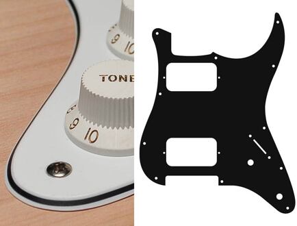 Boston ST-332-W slagplaat slagplaat, Stallion, 3 ply, white, HH, 2 pot holes, 3-5 switch