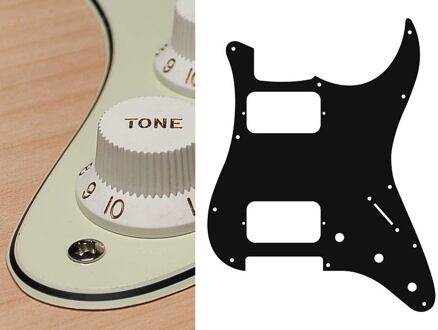 Boston ST-333-M slagplaat slagplaat, Stallion, 3 ply, mint green, HH, 3 pot holes, 3-5 switch