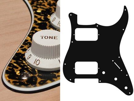 Boston ST-333-RP slagplaat slagplaat, Stallion, 3 ply, tiger pearl, HH, 3 pot holes, 3-5 switch