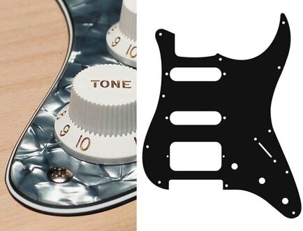 Boston ST-423-PB slagplaat slagplaat, Stallion, 4 ply, pearlblack, SSH, 3 pot holes, 3-5 switch