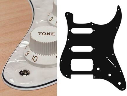 Boston ST-423-PW slagplaat slagplaat, Stallion, 4 ply, pearlwhite, SSH, 3 pot holes, 3-5 switch