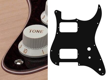 Boston ST-431-TD slagplaat slagplaat, Stallion, 4 ply, tortoise dark, HH, 2 pot holes, toggle switch