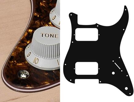 Boston ST-432-TBP slagplaat slagplaat, Stallion, 4 ply, tortoise brown pearl, HH, 2 pot holes, 3-5 switch