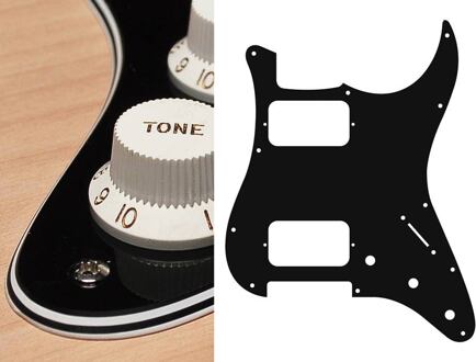 Boston ST-433-B slagplaat slagplaat, Stallion, 4 ply, black, HH, 3 pot holes, 3-5 switch