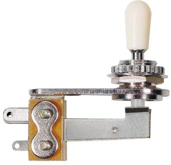 Boston SW-10 toggle switch 3-way, angled model, chrome, with ivory plate and cap