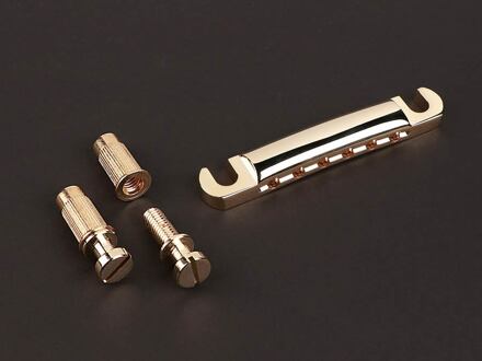 Boston T-70-AG staartstuk gitaar staartstuk gitaar, LP-model, goud, aluminium, met studs and anchors