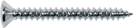 Boston TS-03-C screw, 4x45mm, 12pcs, oval countersunk, tapping, for neck mount, chrome