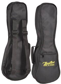 Boston UK-10 gigbag voor sopraanukelele gigbag voor sopraanukelele, 10 mm. gevoerd nylon, zwart