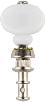 Boston UMH-200-WH stemmechanieken voor ukelele stemmechanieken voor ukelele, vernikkeld, witte knoppen, set van 4