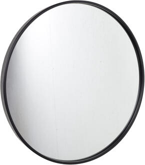Boston wandspiegel rond - Zwart - Metaal - Ø45cm - Industrieel
