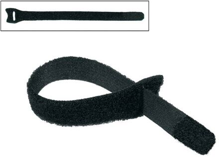 Boston WRAP-1530 klittenband kabelbinder klittenband kabelbinder, zwart, 10x300 mm, 12 stuks