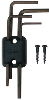 Boston WRH-10-BK allen wrench set with holder and screws, 4 sizes, 1.5/2.0/2.5/3.0mm