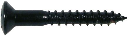 Boston WS-04-B screw, 3,5x25mm, 12pcs, oval countersunk, black