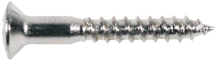 Boston WS-04-C screw, 3,5x25mm, 12pcs, oval countersunk, chrome
