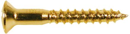Boston WS-14-G screw, 2,4x16mm, 12pcs, oval countersunk, for HB pu ring long, gold