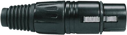 Boston XLR-3-FVBK xlr plug xlr plug, female, 3-polig, zwart, zwarte kabel huls