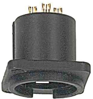 Boston XLR-3MDLBK xlr chassis conn xlr chassis conn, male, 3-polig, zwart, 19 x 24mm