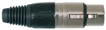 Boston XLR-5-FV xlr plug xlr plug, female, 5-polig, nikkel, zwarte kabel huls