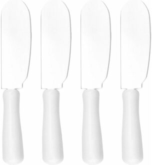 Botermessen set 8x stuks - smeermessen - RVS - 10 cm - kruidenboter/tapenade mesjes