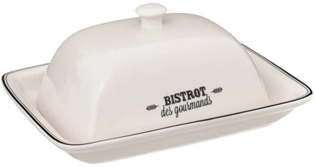 botervloot Bistro Gastronome - keramiek - 19 x 14 cm - wit