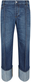 Bottega Veneta Blauwe Denim Jeans met Versieringen Bottega Veneta , Blue , Dames - Xs,3Xs,2Xs