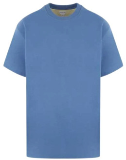 Bottega Veneta Blauwe Oversize Katoenen T-shirt met Ronde Hals Bottega Veneta , Blue , Heren - M,S