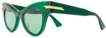 Bottega Veneta Bv1004S 005 Sunglasses Bottega Veneta , Green , Dames - 47 MM