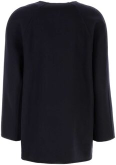 Bottega Veneta Cashmere Collofreih zonder Kraag Donkerblauw - EU 42 / UK 14