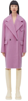 Bottega Veneta Double-Breasted Coats Bottega Veneta , Purple , Dames - 4XS