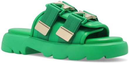 Bottega Veneta Flash Slippers Groen