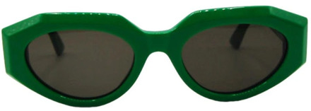 Bottega Veneta Groene Cat-Eye Zonnebril Bottega Veneta , Green , Dames - 52 MM