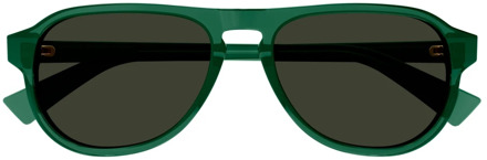Bottega Veneta Heren zonnebril Phantos Groen Transparant Bottega Veneta , Green , Dames - 55 MM