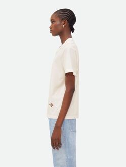 Bottega Veneta Lichte Jersey T-shirt - maat XS Ivoor