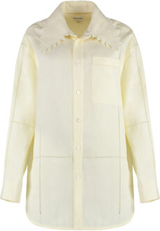 Bottega Veneta Linnen Overhemd Geel - EU 40 / UK 12