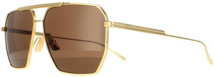 Bottega Veneta Square Dames Gold Bruin BV1012S - maat Goud