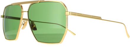 Bottega Veneta Square Dames Gold Green BV1012S - maat Goud