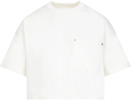 Bottega Veneta Witte Katoenen T-shirt Ss24 Bottega Veneta , White , Dames - M,Xs