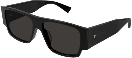 Bottega Veneta Zwarte zonnebril met originele accessoires Bottega Veneta , Black , Heren - 57 MM