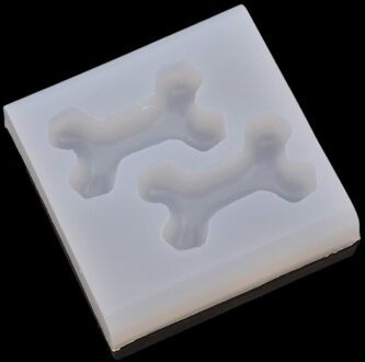 Botten Vorm Hanger Silicon Mold Resin Sieraden Maken Diy Craft Pet Dog Tag Maken Gereedschap 2 bones