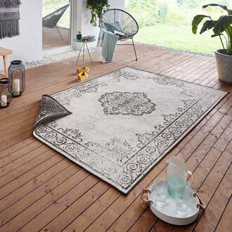 Bougari Vintage buitenvloerkleed Cebu - zwart/crème 200x290 cm